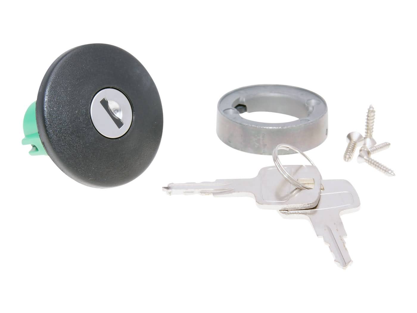 kuro bako dangtelis / bako dangtis rakinamas maža versija 50 mm / 29 mm Piaggio Ape P50, Ciao, Grillo