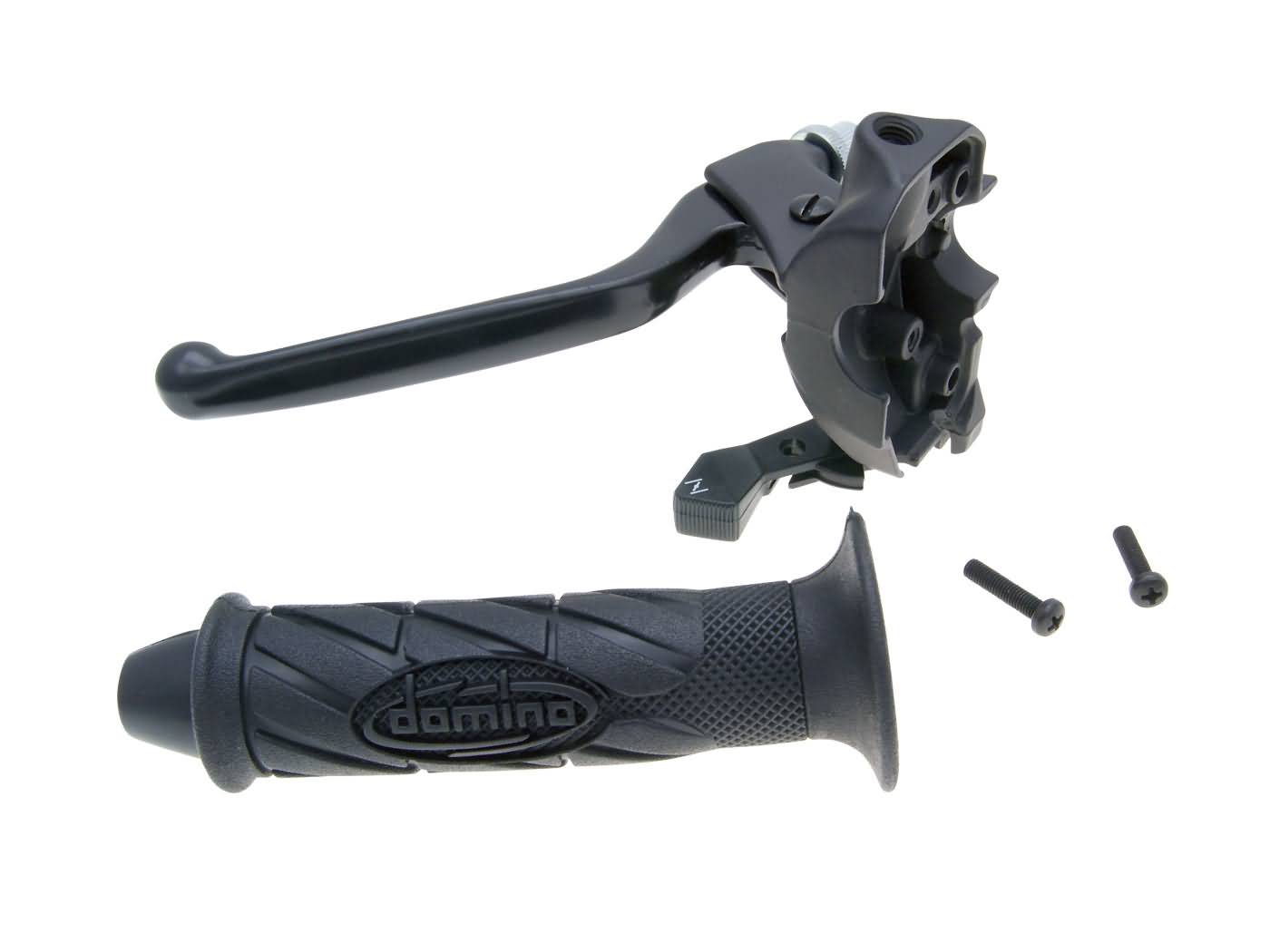 Sankabos rankenos tvirtinimas su pariebintoju ir rankena Derbi GPR 50, MH Racing RX 50, RYZ, Peugeot XR6, XPS, Rieju RS2, RS3