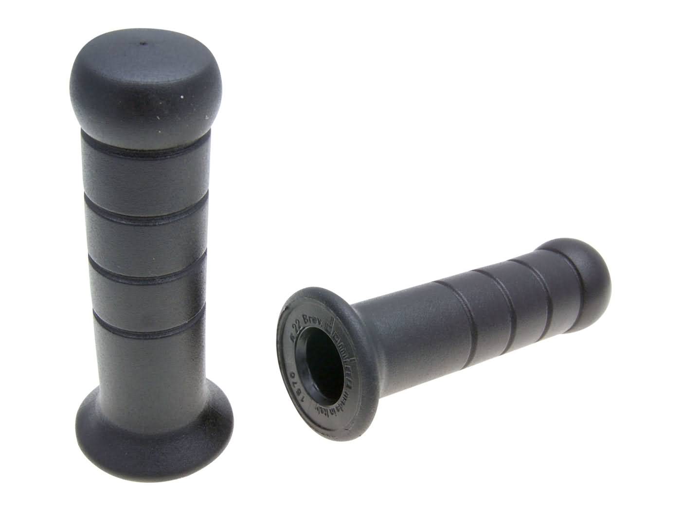 vairo gumos rankenos komplektas Domino 2166 Scooter Piaggio style juodas 122mm