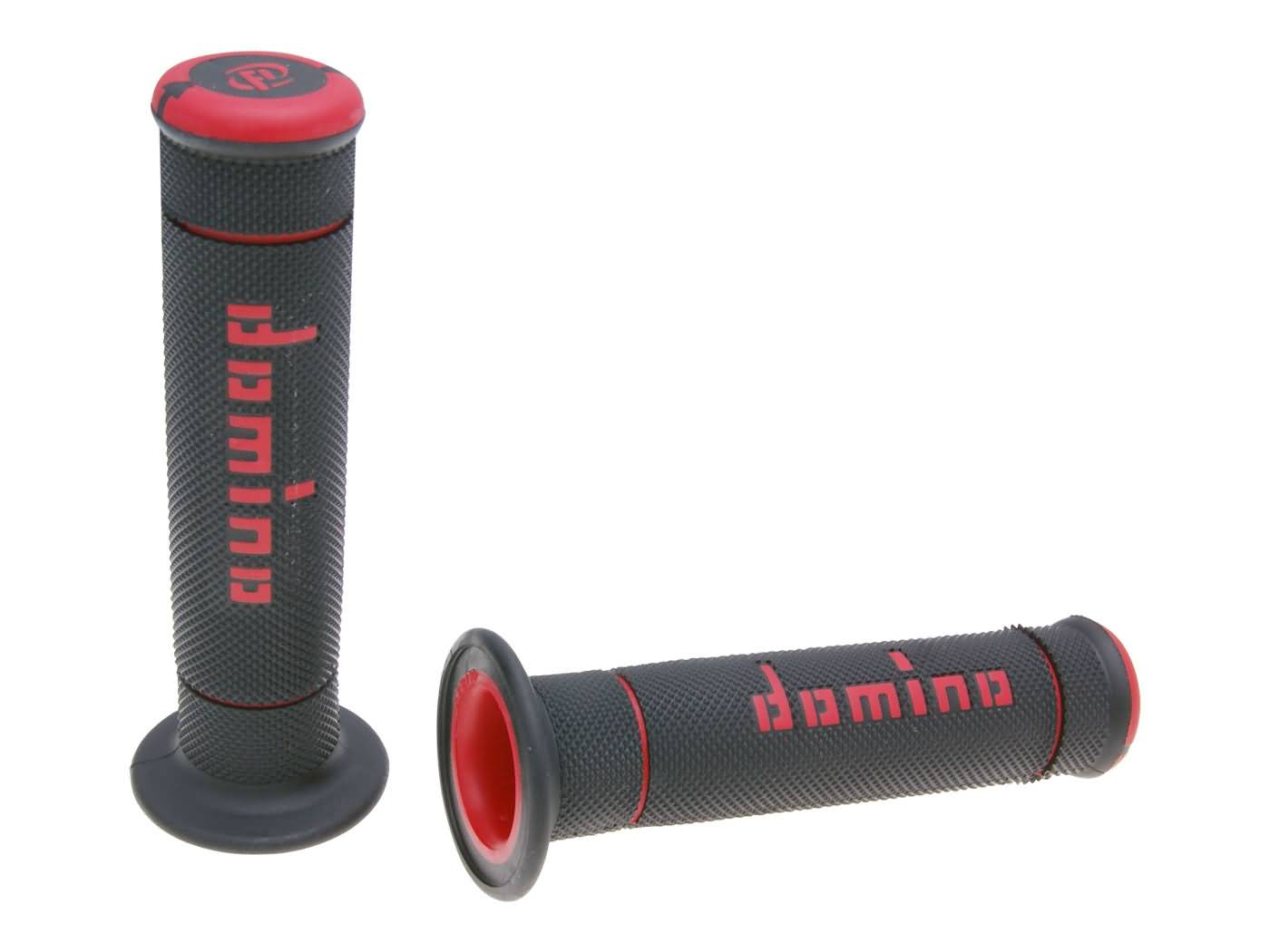 vairo gripsai / guminės rankenos komplektas Domino A240 Trial juoda/raudona