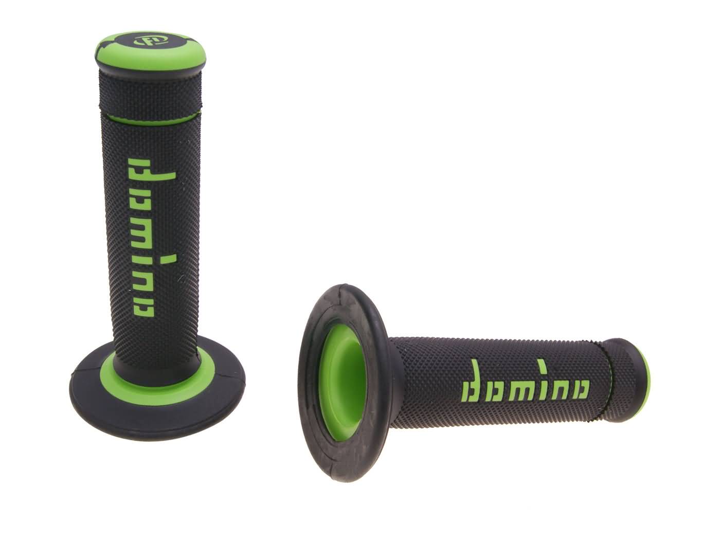 vairo gripsai / guminės rankenos komplektas Domino A190 OFF-ROAD juoda/žalia