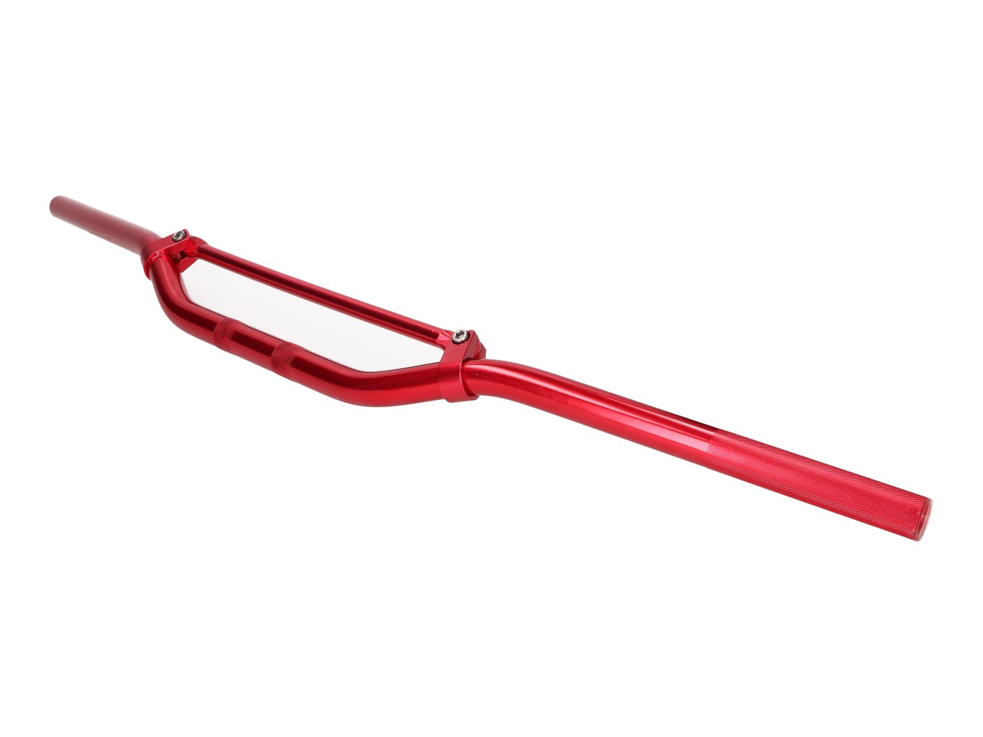 Enduro vairas aliuminis su skersiniu raudonos spalvos 22mm - 820mm