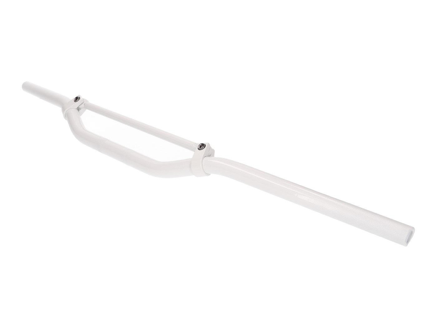 Enduro vairas aliuminis su skersiniu baltos spalvos 22mm - 820mm