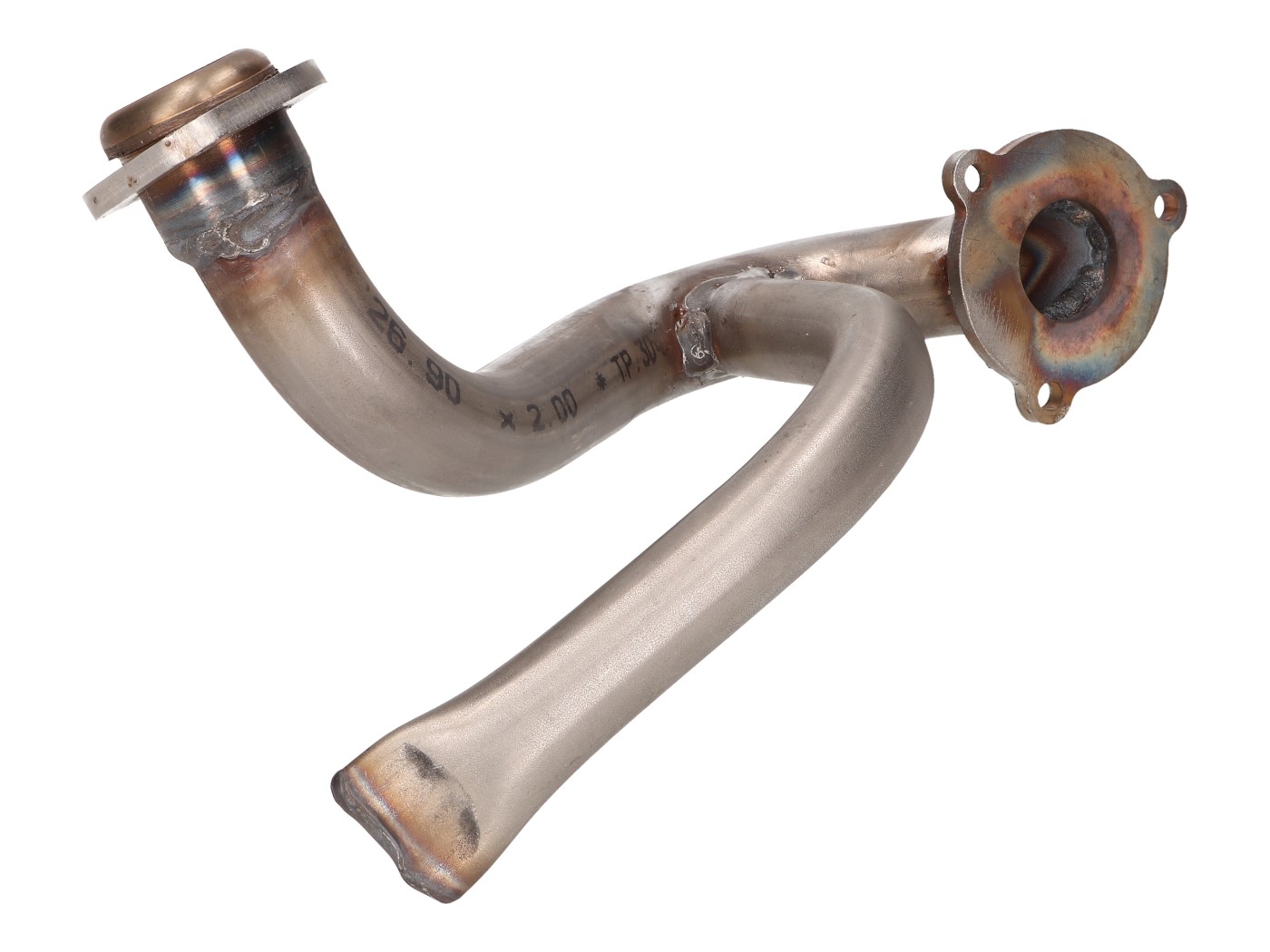 nerūdijančio plieno išmetimo kolektorius su droselio vamzdžio modeliu, be ribotuvų Aprilia SX, RX, Derbi Senda, DRD, X-Treme, SM, Gilera RCR, SMT