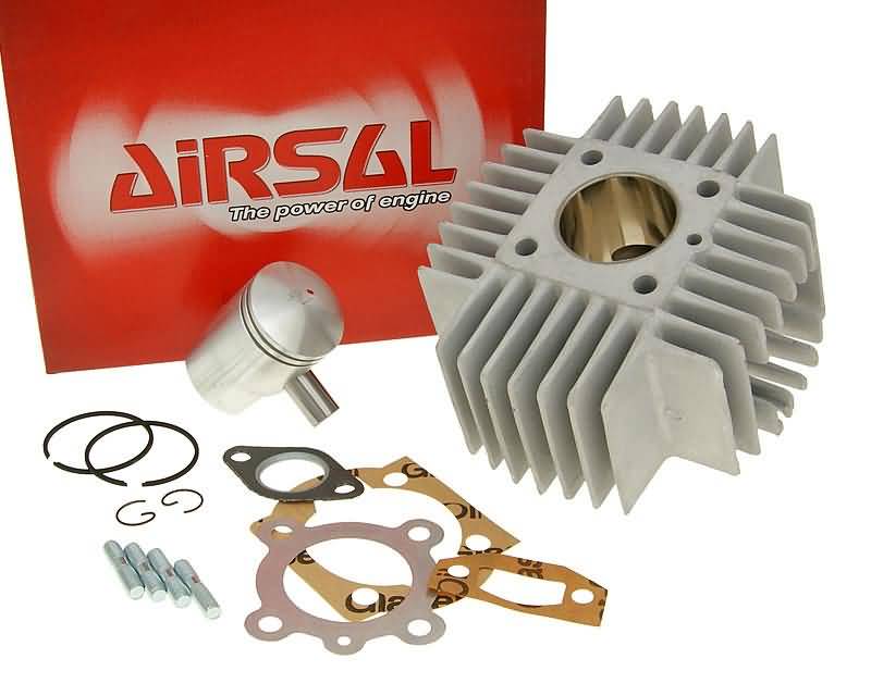 Cilindro komplektas Airsal T6-Racing 48.8cc 38mm Puch Automatic, X30 su trumpomis aušinimo briaunomis