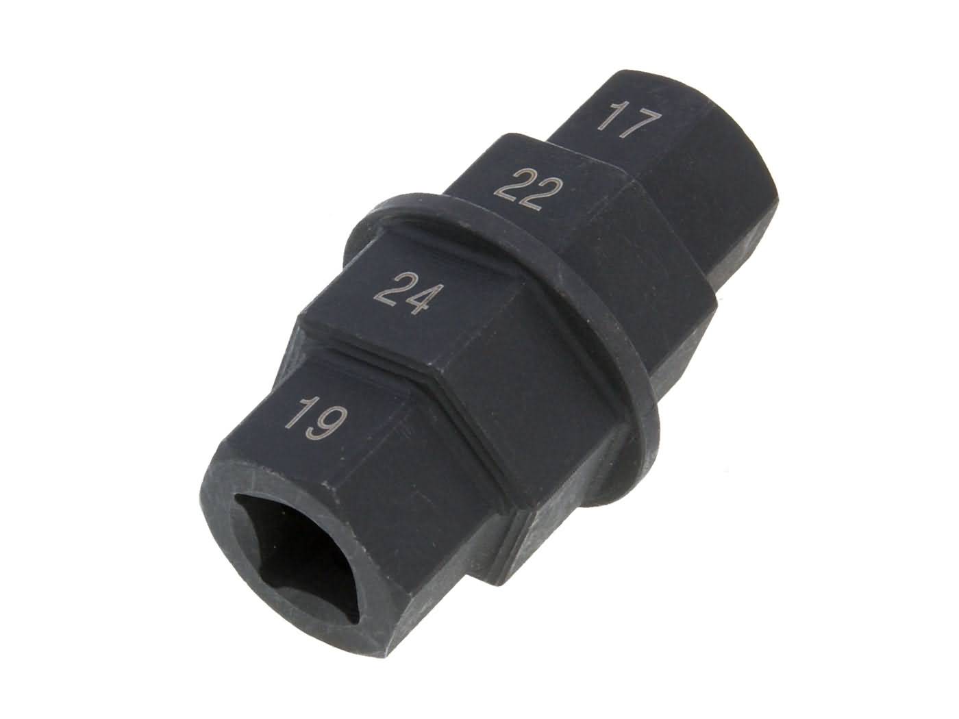priekinės ašies šešiakampė galvutė / šešiakampė veržlė Buzzetti kelių dydžių 17, 19, 22, 24 mm