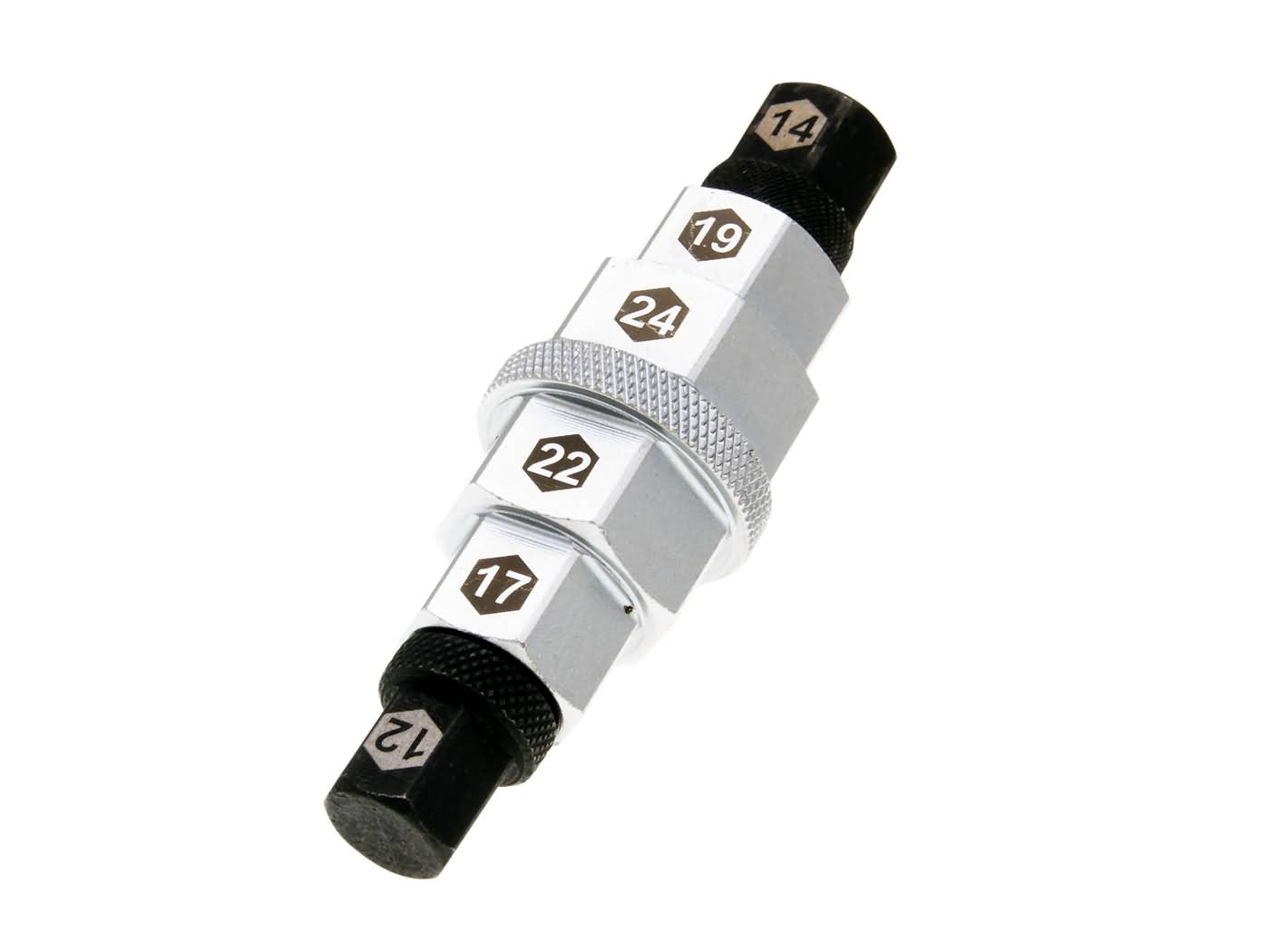 priekinės ašies šešiakampė galvutė / šešiabriaunė veržlė Buzzetti kelių dydžių 12, 14, 17, 19, 22, 24 mm