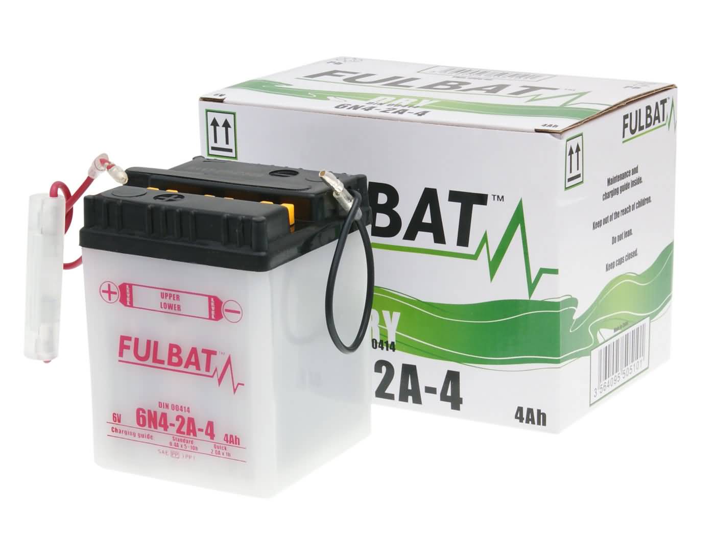 baterija Fulbat 6V 6N4-2A-4 DRY įsk. rūgšties pakuotė
