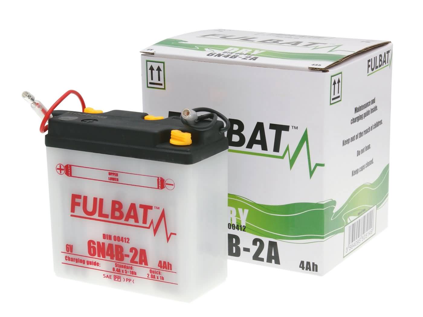 baterija Fulbat 6V 6N4B-2A DRY įsk. rūgšties pakuotė