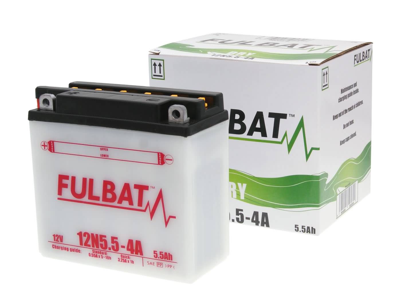 baterija Fulbat 12N5.5-4A DRY įsk. rūgšties pakuotė