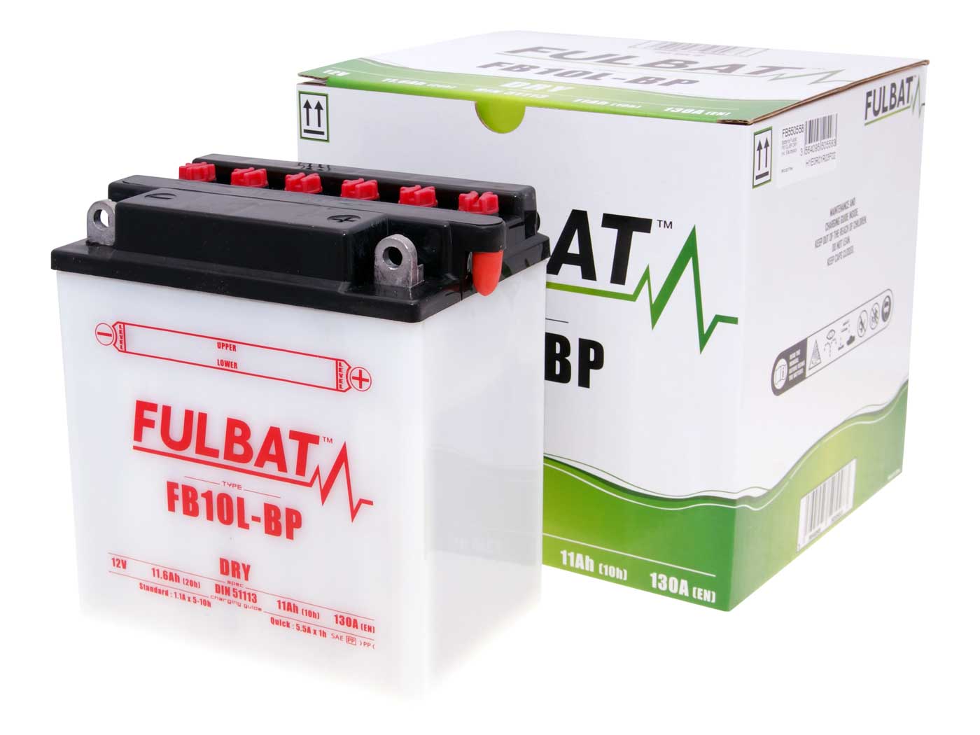 baterija Fulbat FB10L-BP DRY įsk. rūgšties pakuotė