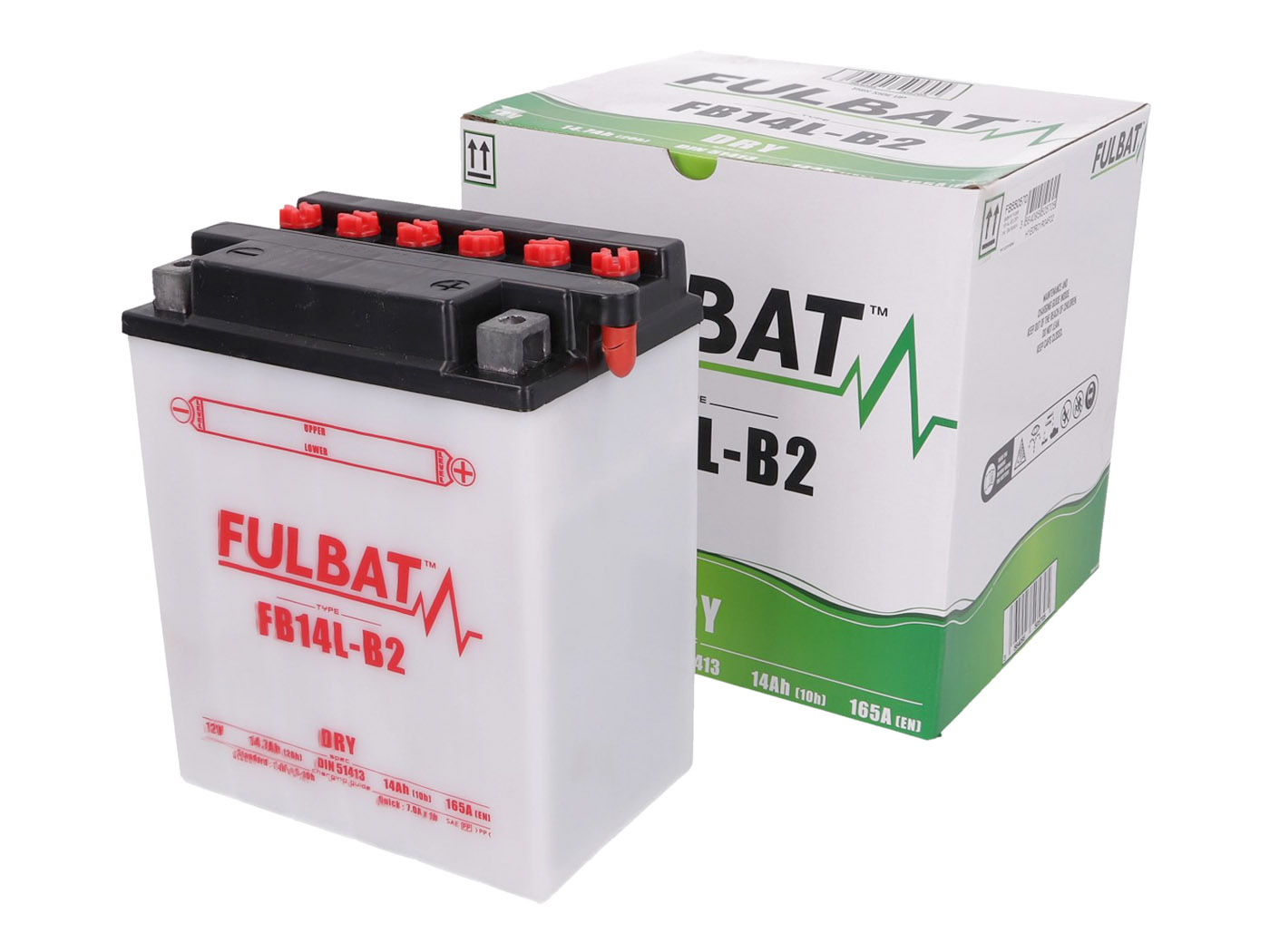 baterija Fulbat FB14L-B2 DRY įsk. rūgšties pakuotė