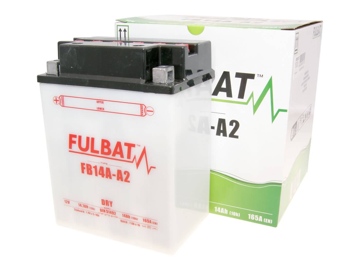 baterija Fulbat FB14A-A2 DRY įsk. rūgšties pakuotė