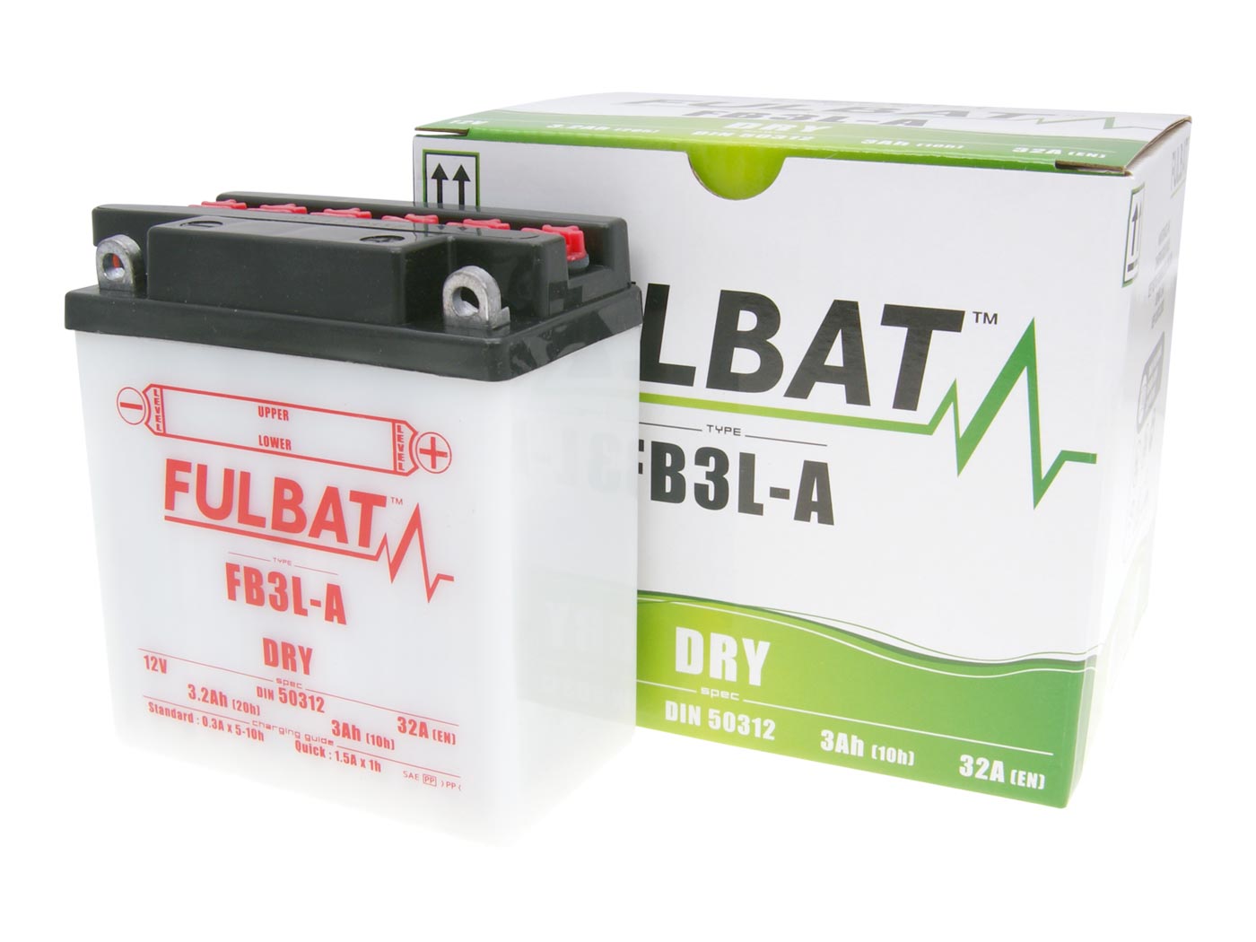 baterija Fulbat FB3L-A DRY įsk. rūgšties pakuotė