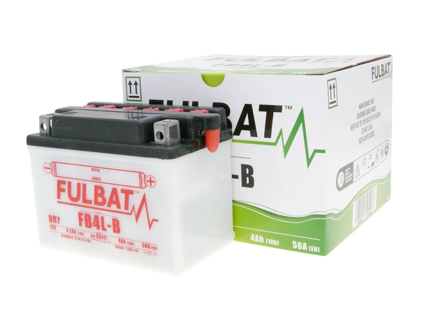 baterija Fulbat FB4L-B DRY įsk. rūgšties pakuotė