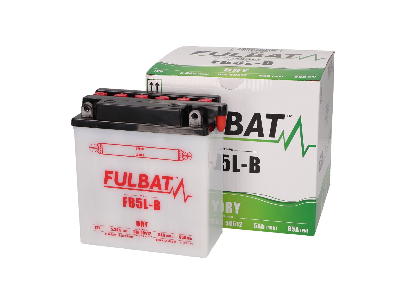 baterija Fulbat FB5L-B DRY įsk. rūgšties pakuotė