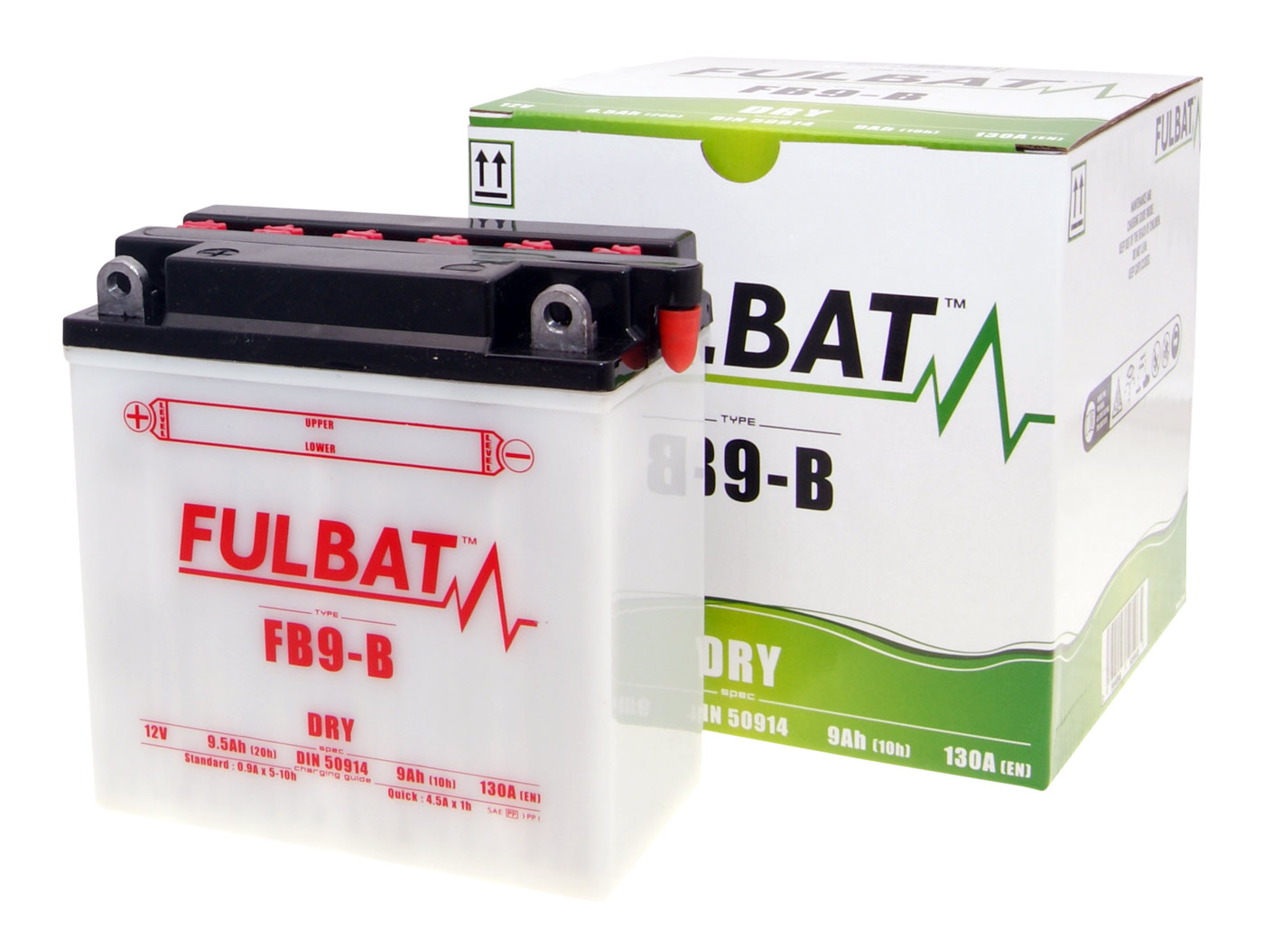 baterija Fulbat FB9-B DRY įsk. rūgšties pakuotė = FB550925