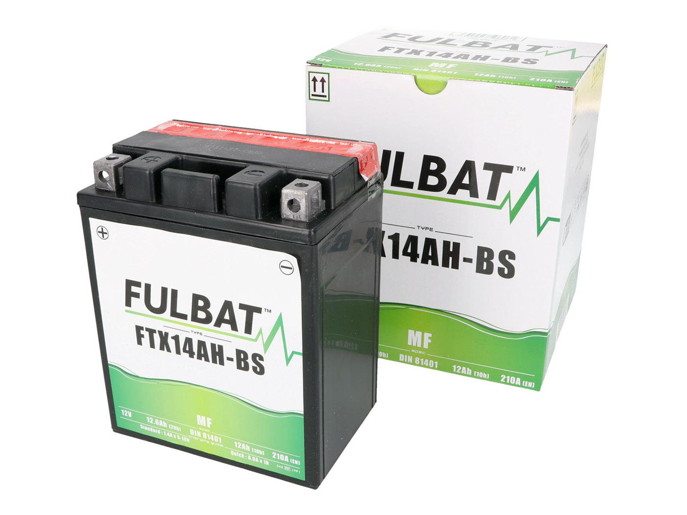 akumuliatorius Fulbat FTX14AH-BS MF Nereikalaujantis priežiūros