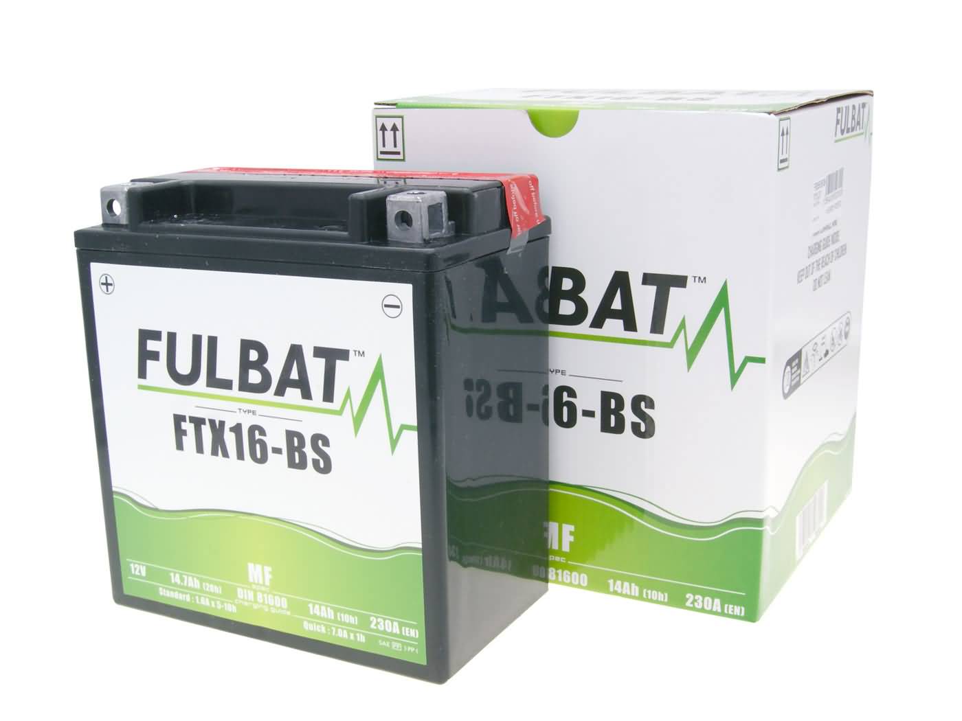 akumuliatorius Fulbat FTX16-BS MF Nereikalaujantis priežiūros