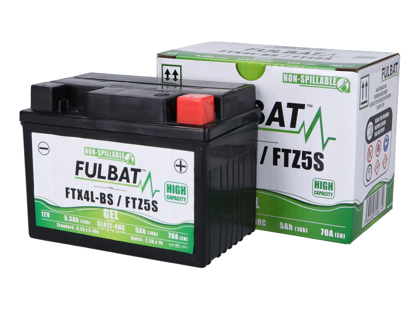 baterija Fulbat High Power 5AH GEL + 25% FTX4L-BS / FTZ5S SLA