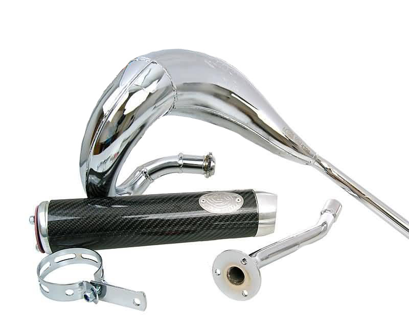 Duslintuvas TURBO KIT Bufanda RQ chromas, skirtas Derbi Senda (00-), Aprilia RX/SX, Gilera RCR/SMT