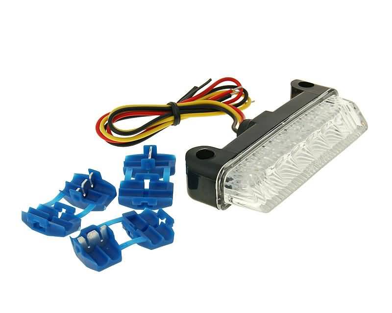 galinis žibintas LED skaidrus 78x16mm universalus