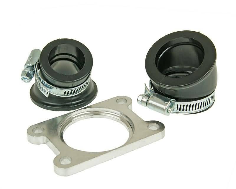 įsiurbimo kolektorius RACING su dviem adapteriais 24 ir 32 mm  Minarelli AM, Generic, KSR-Moto, Keeway, Motobi, Ride, CPI, 1E40MA 1E40MB
