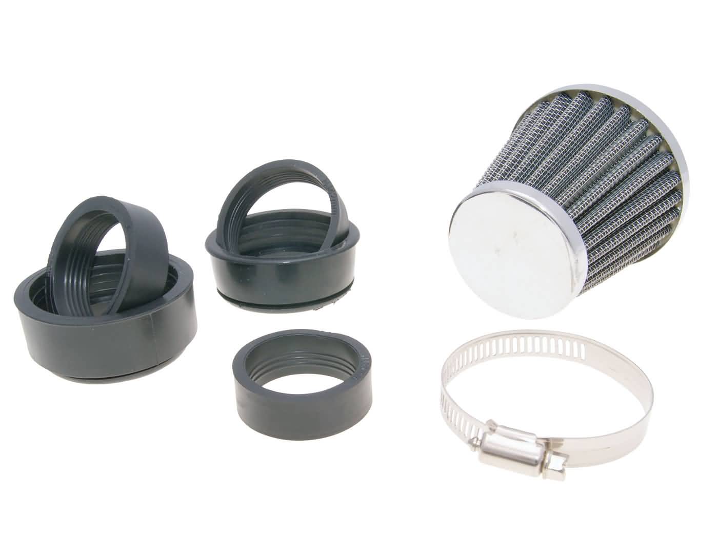 oro filtras Power 35-48mm karbiuratoriaus jungtis chromas