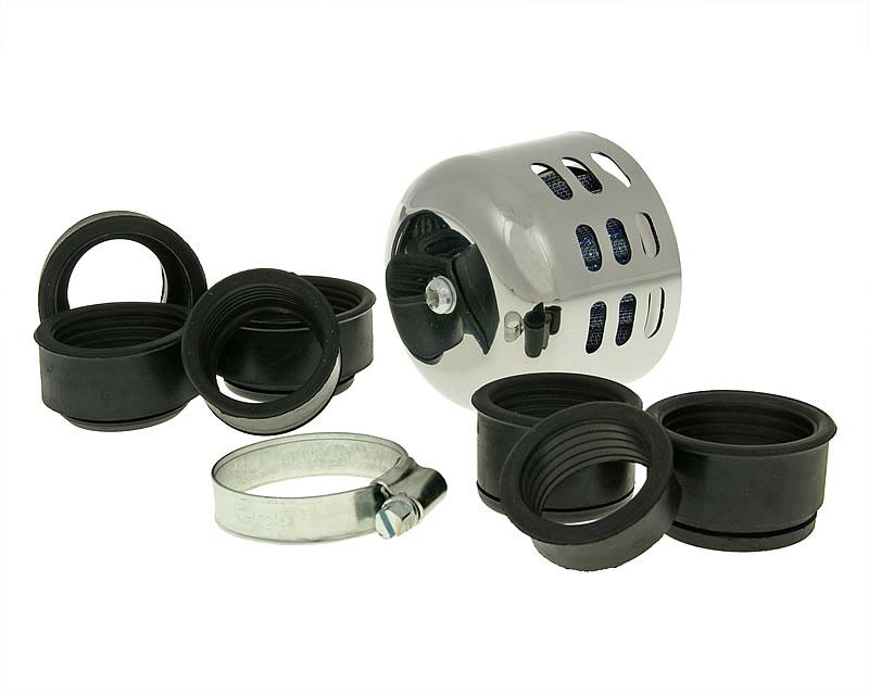 oro filtras Galingas aliuminio dangtelis / skydas 28-44 mm  chromas