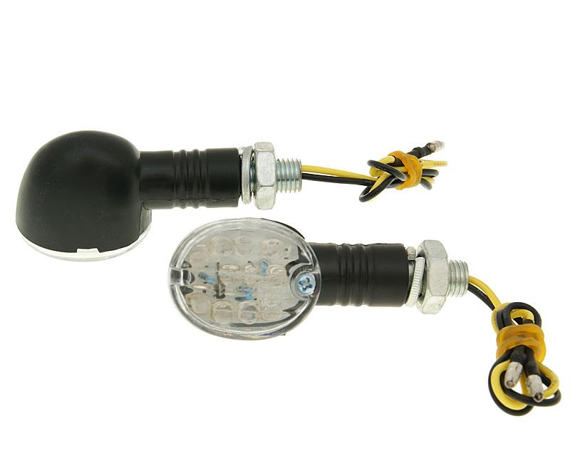 Posūkių komplektas M10 sriegis LED Drop juodas