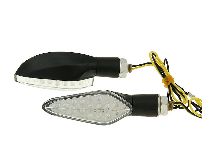 Posūkių komplektas M10 sriegis LED Šešėlis juodas