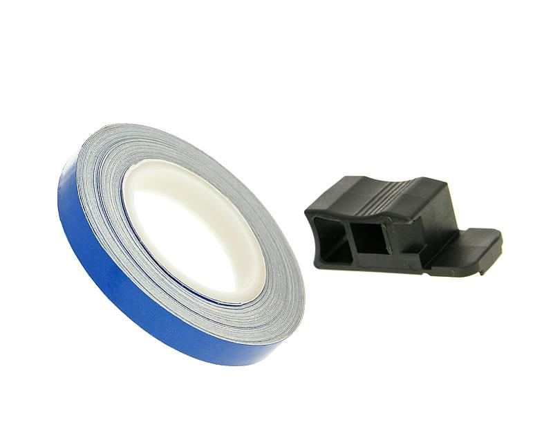 Ratlankio juostelė 7mm - mėlyna - 600cm