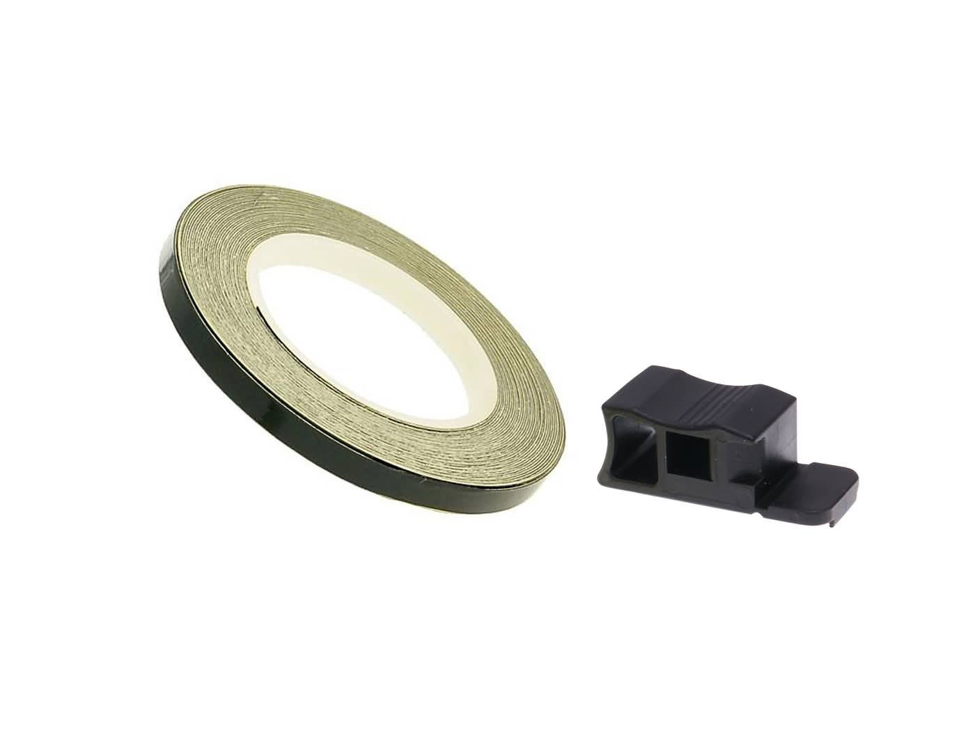 Ratlankio juostelė 7mm - juoda - 600cm
