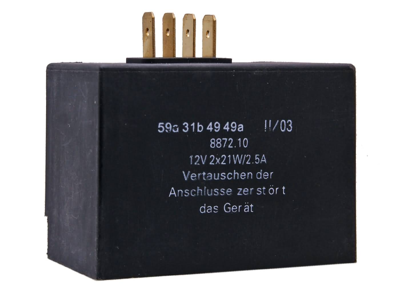 įkrovimo valdiklis / Posūkių rėlė 12V 2x21W, 2,5A Simson S51, S52, S70, S83, SR50, SR80