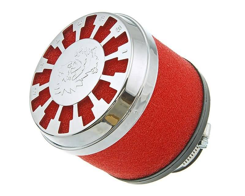 oro filtras Malossi raudonas filtras E13 tiesus 32-38mm karbiuratoriaus jungtis