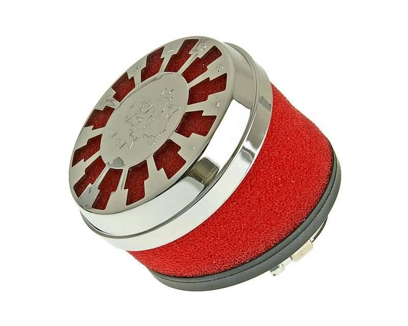 oro filtras Malossi raudonas filtras E13 32-38mm 25° karbiuratoriaus jungtis