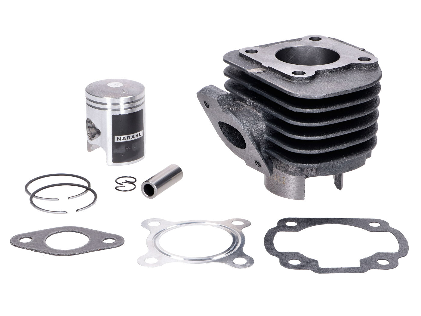 Cilindro komplektas Naraku 50cc 12mm Stūmoklio pirštas, tiesi versija, skirta 1E40QMB (E2) = NK101.41.2