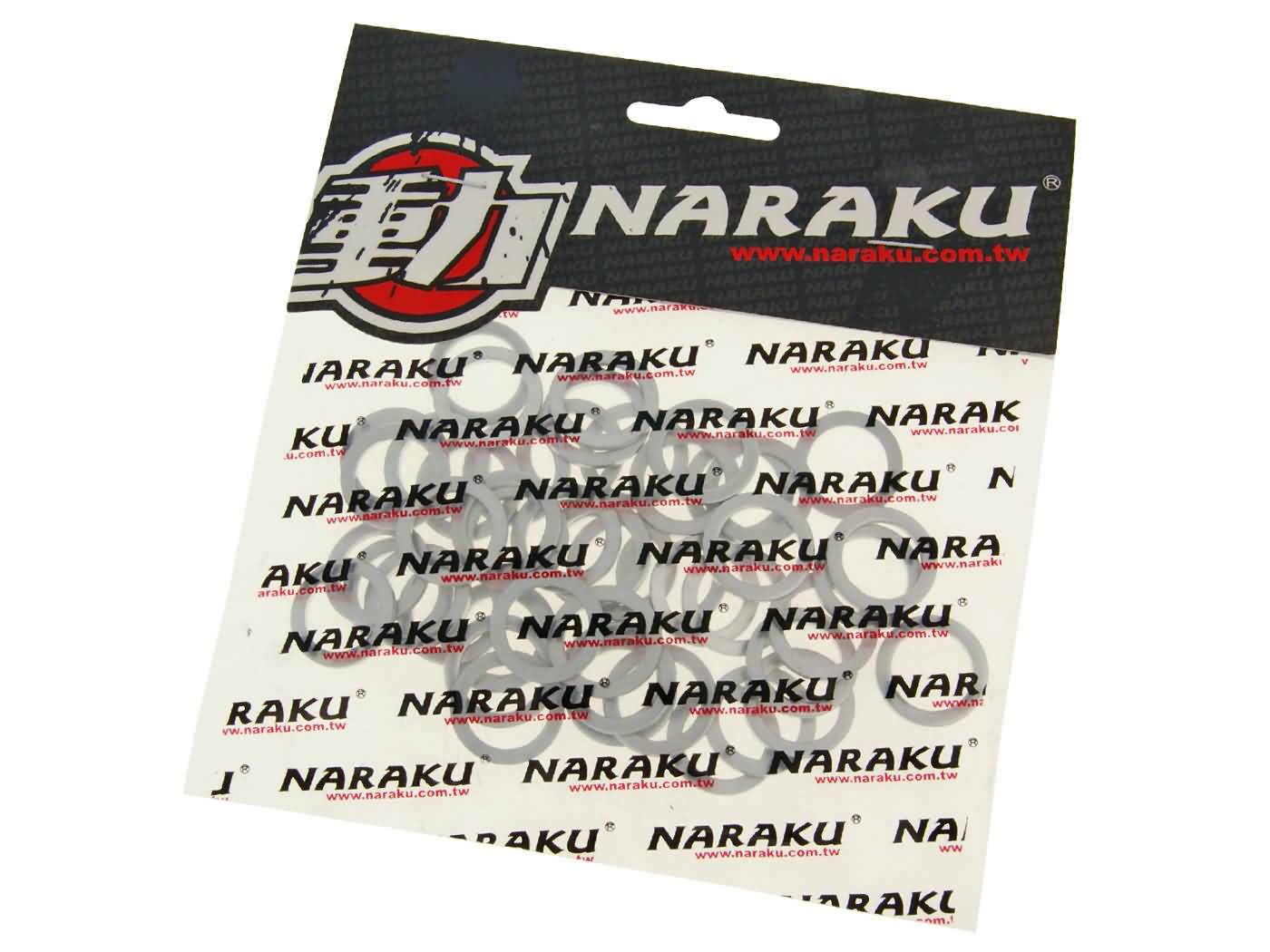 aliuminio sandarinimo žiedai Naraku 14x20x1,5mm 50 vnt