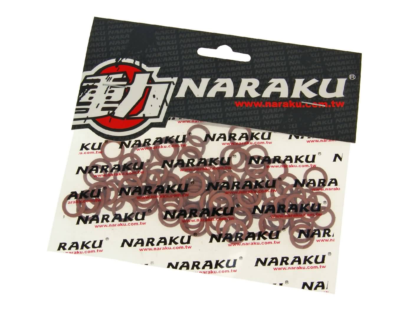 pluošto sandarinimo žiedai Naraku 8x12x1mm 100 vnt