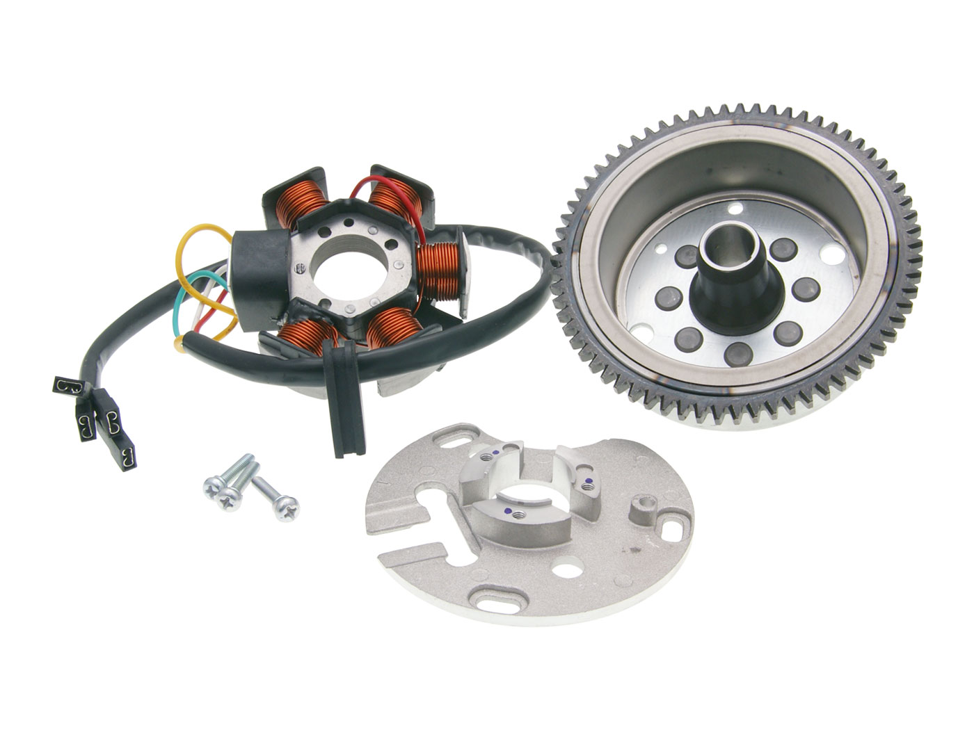 Originalaus apvijų ir magneto komplektas Piaggio / Derbi varikliui D50B0 E-start