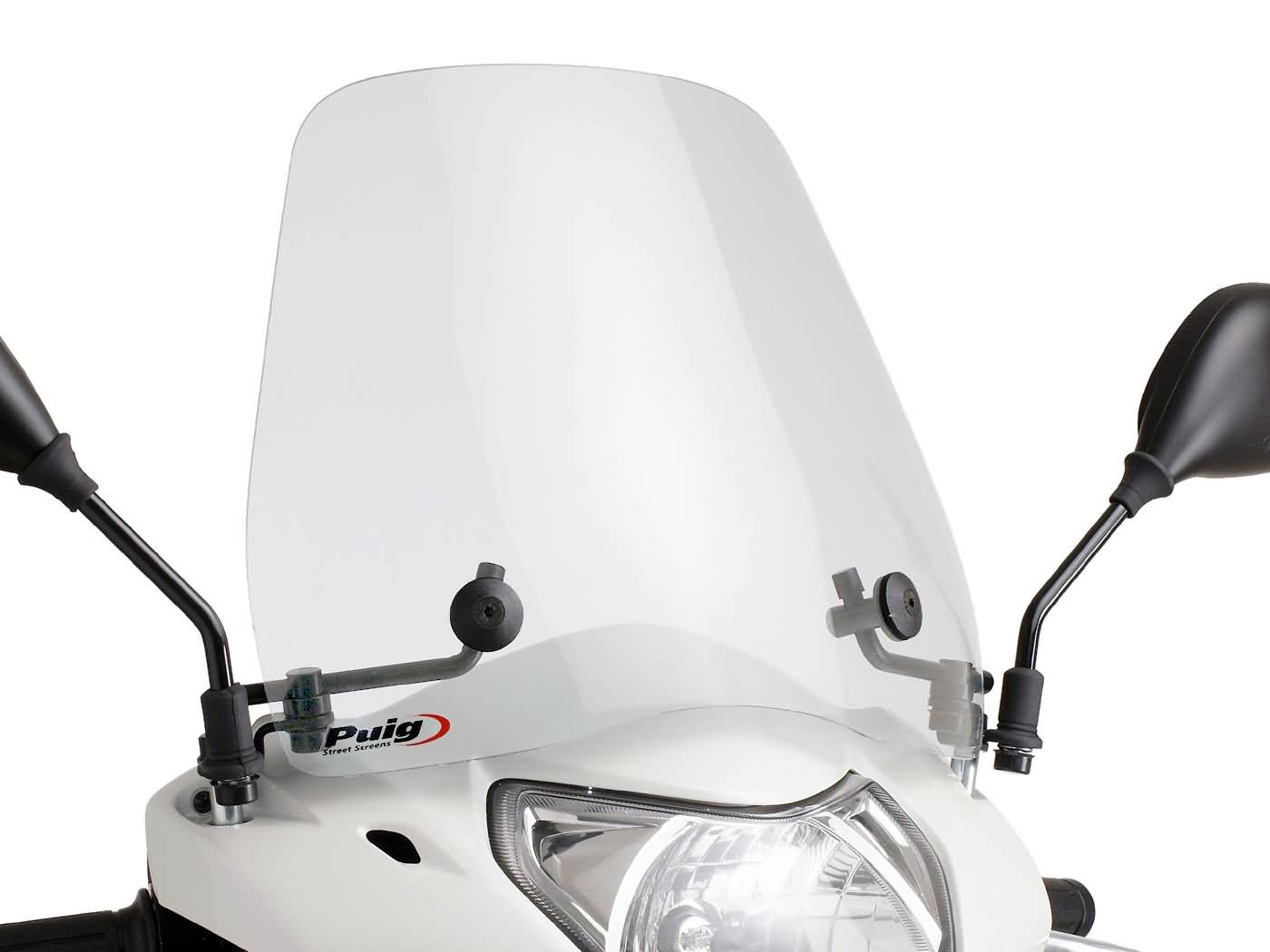 priekinis stiklas Puig Trafic skaidrus / skaidrus, skirtas Honda Lead 110 NHX 08-13