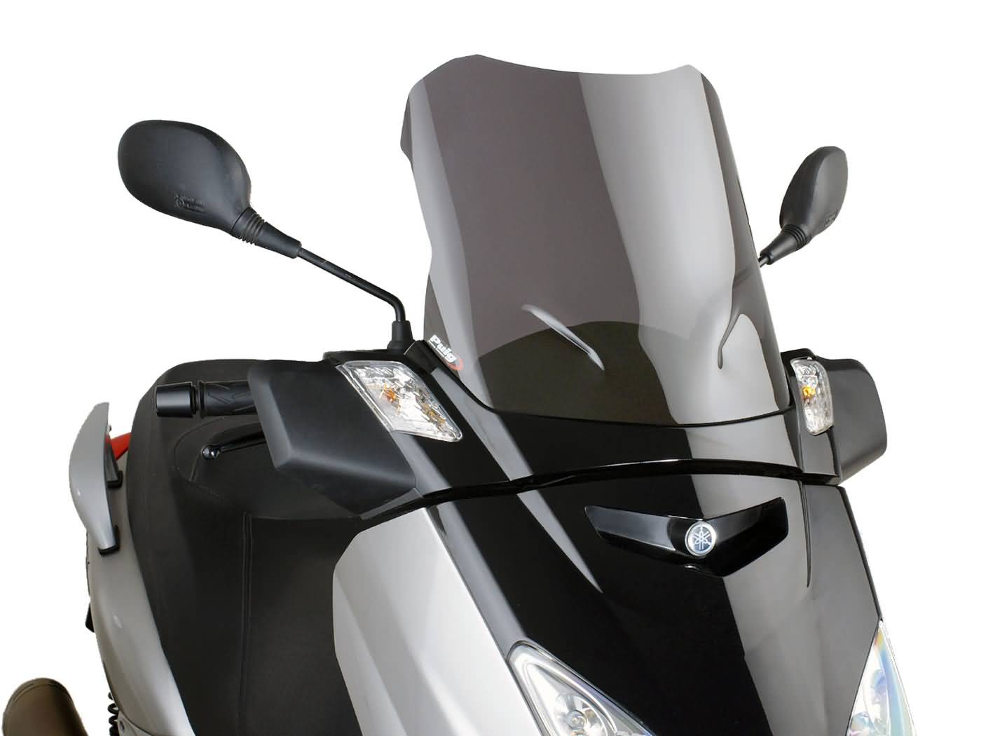priekinis stiklas Puig V-Tech Line Touring tamsūs dūmai, skirti Yamaha X-Max 125 YP125R 06-09