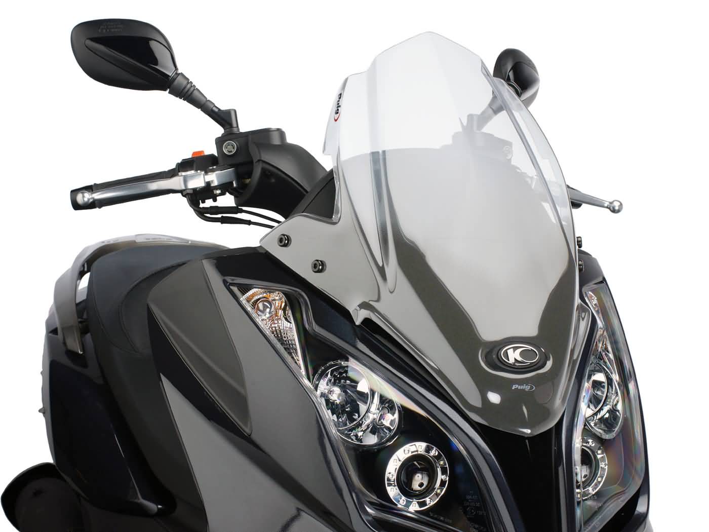 priekinis stiklas Puig V-Tech Sport skaidrus / skaidrus, skirtas Kymco Downtown 125i, 300i ABS 09-14