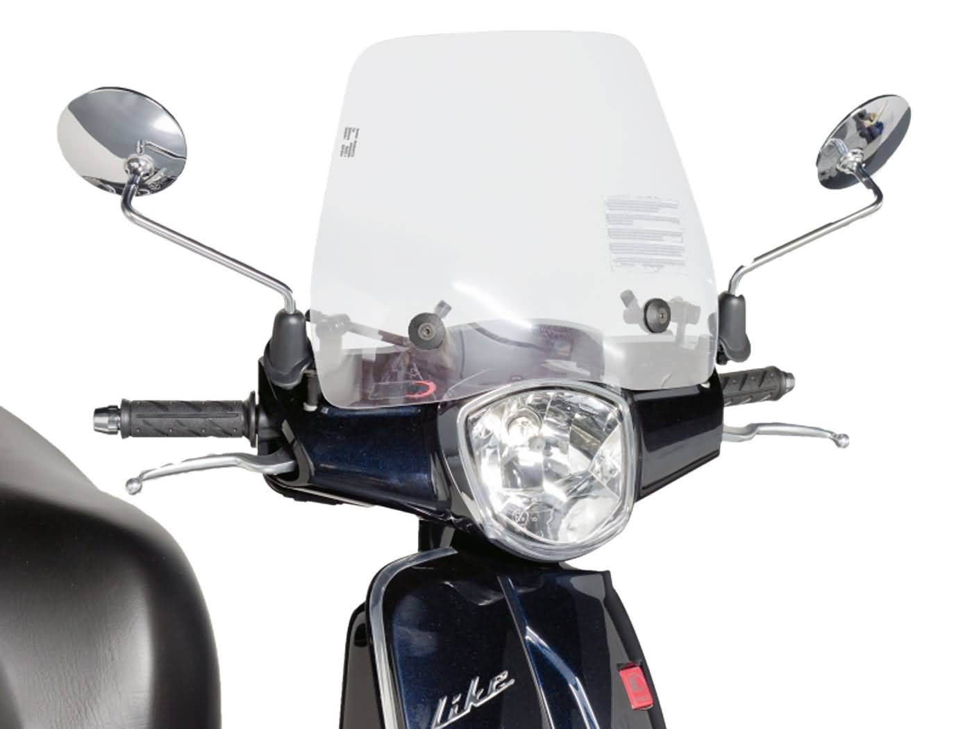 priekinis stiklas Puig Trafic skaidrus / skaidrus, skirtas Kymco Like 50, 125, 200i (09-14)
