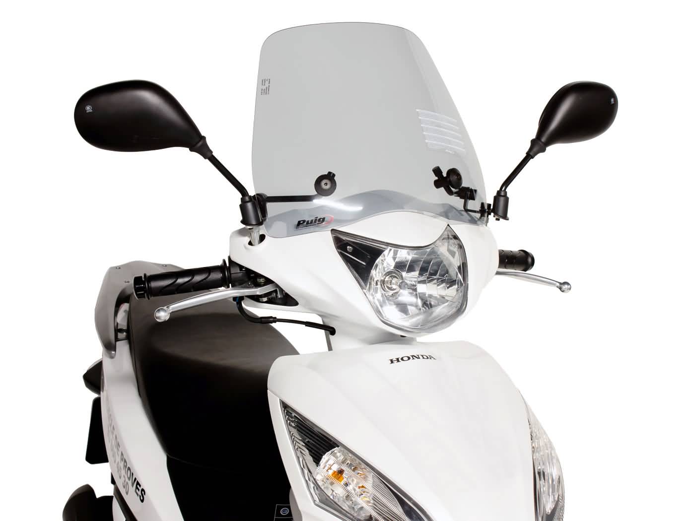 priekinis stiklas Puig Trafic dūmai, skirti Honda NSC Vision 50, 110 (11-14)