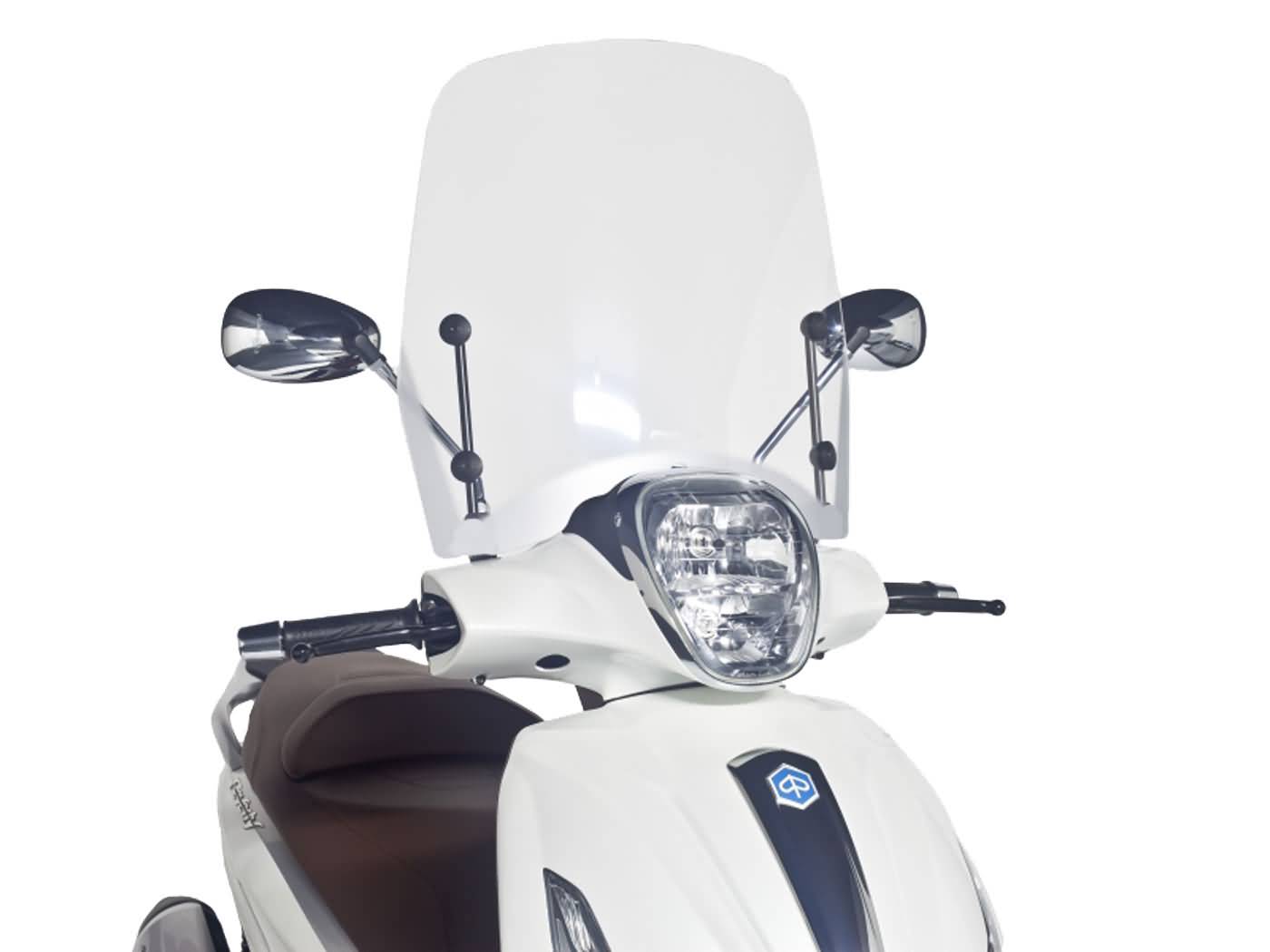 priekinis stiklas Puig T.S. skaidrus / skaidrus, skirtas Piaggio Beverly 125, 300 (11-14)