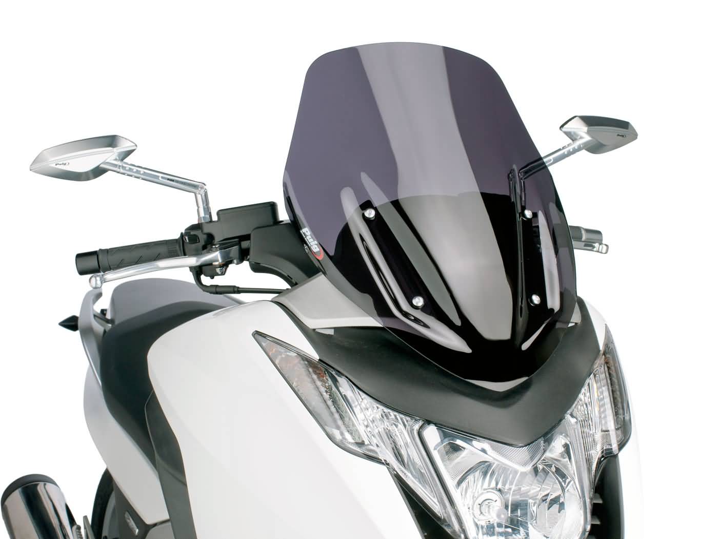 priekinis stiklas Puig V-Tech Sport tamsūs dūmai, skirti Honda Integra NC700, NC750