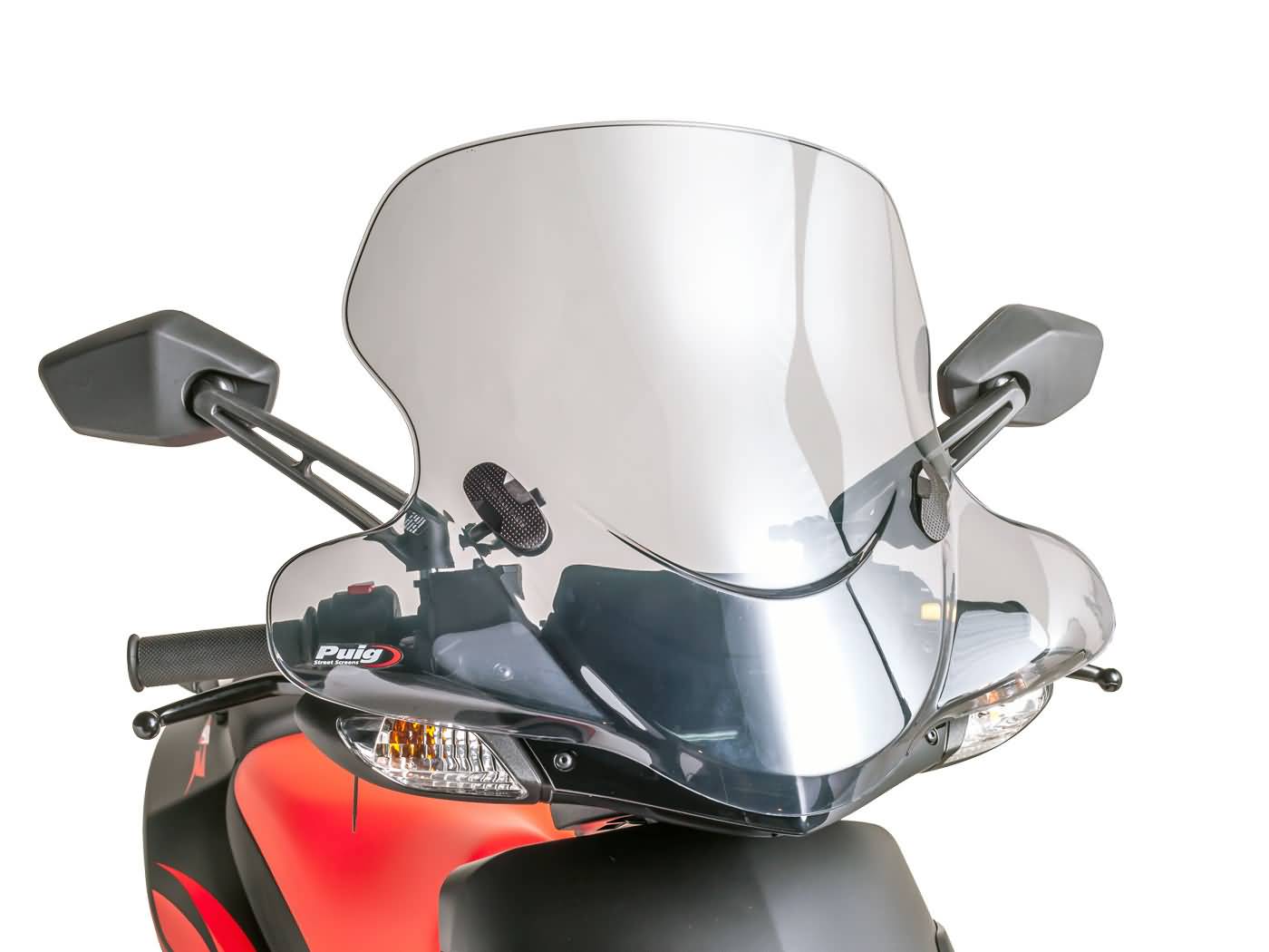 priekinis stiklas Puig City Touring dūmas, skirtas Aprilia SR 50 R 04-17