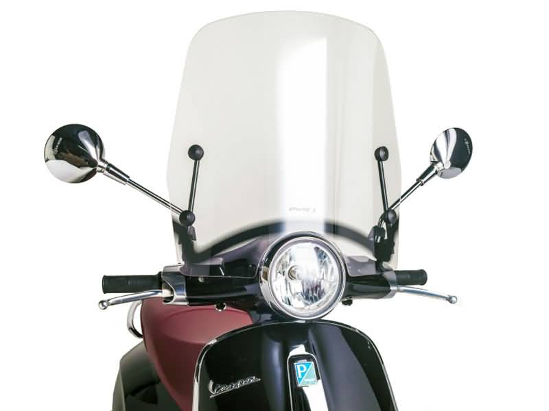 priekinis stiklas Puig T.S. skaidrus / skaidrus, skirtas Vespa Primavera 50, 125 2013-