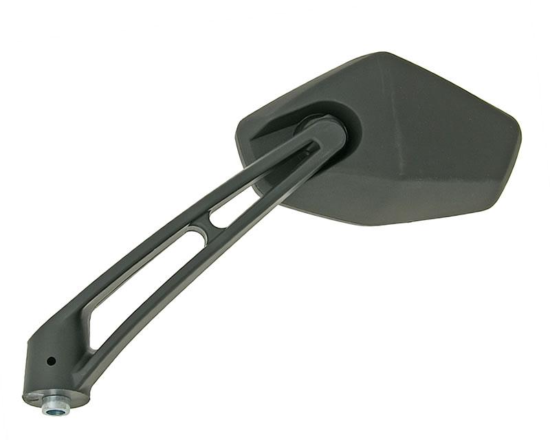 Veidrodis kairysis E ženklu pažymėtas 8 mm sriegis, skirtas Aprilia SR50 R (05-), Derbi Variant, Piaggio TPH